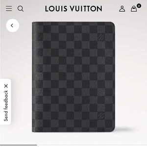 Louis Vuitton Desk Agenda Cover A5 insert size, Damier Black